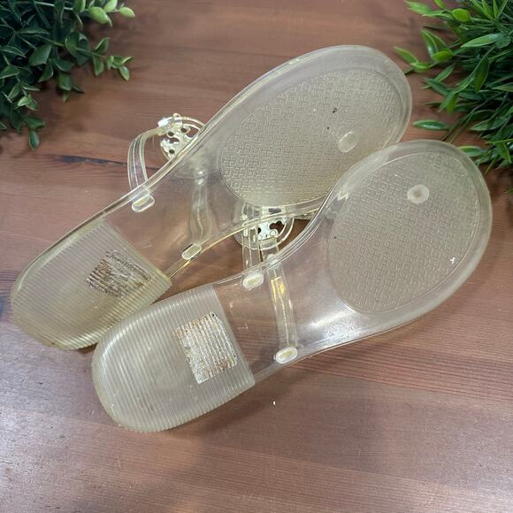 Tory Burch Mini Miller Clear Jelly Sandals Size 7 - Picture 6 of 6